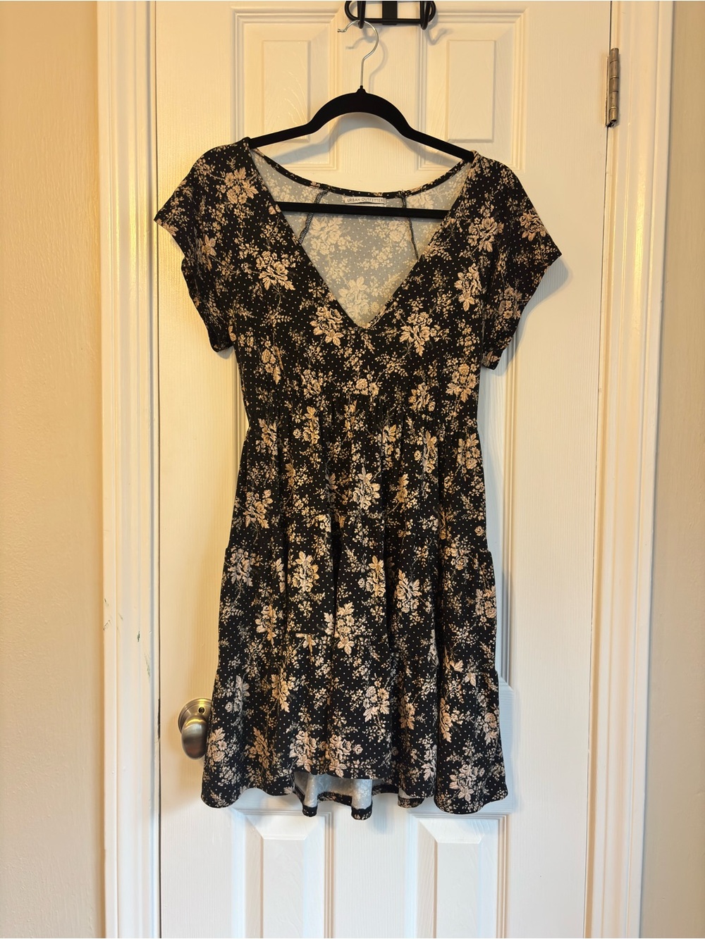 Urban Outfitters Black Floral Mini Dress